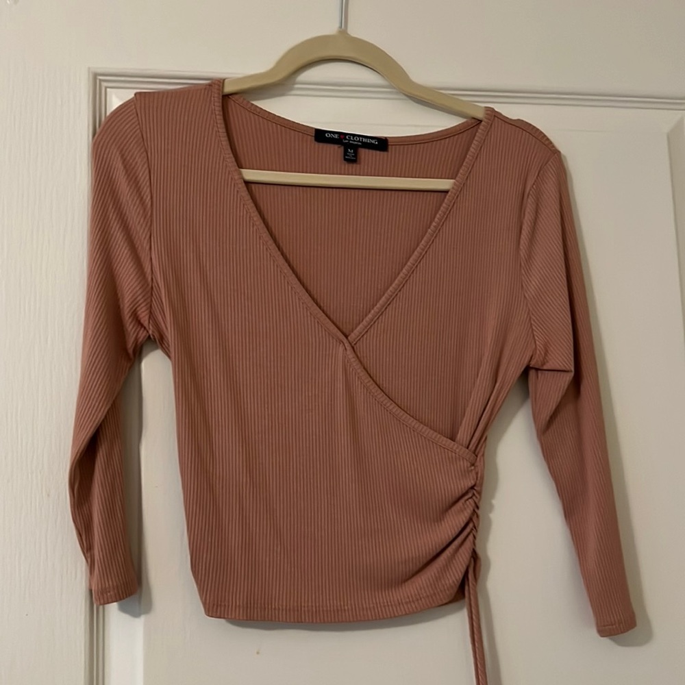 3/4 Sleeve Crop long sleeve Top